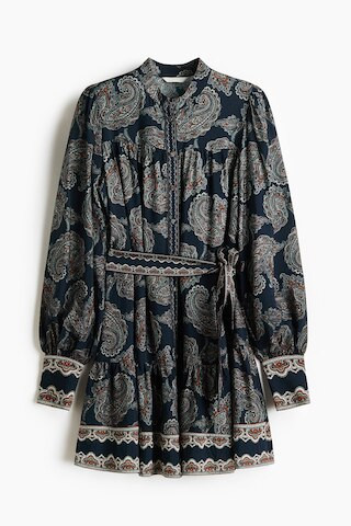 H & M - Tie-Belt Tunic Dress - Blue | H&M (US + CA)