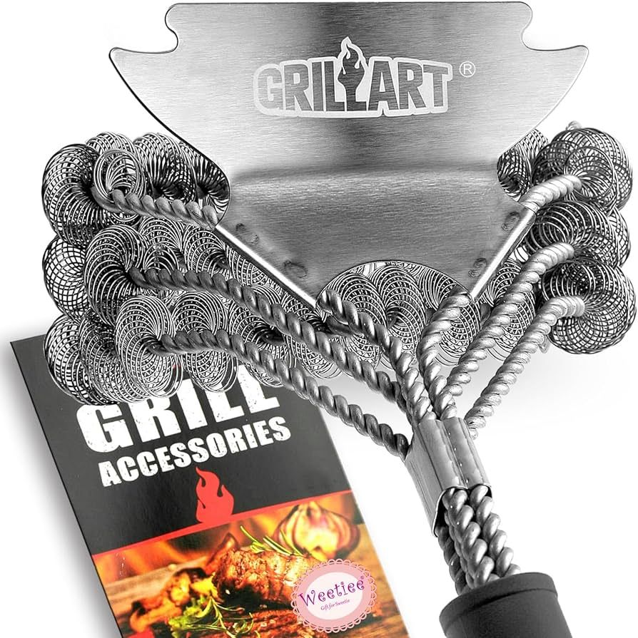 GRILLART Grill Brush and Scraper Bristle Free – Safe BBQ Brush for Grill – 18'' Stainless Gri... | Amazon (US)