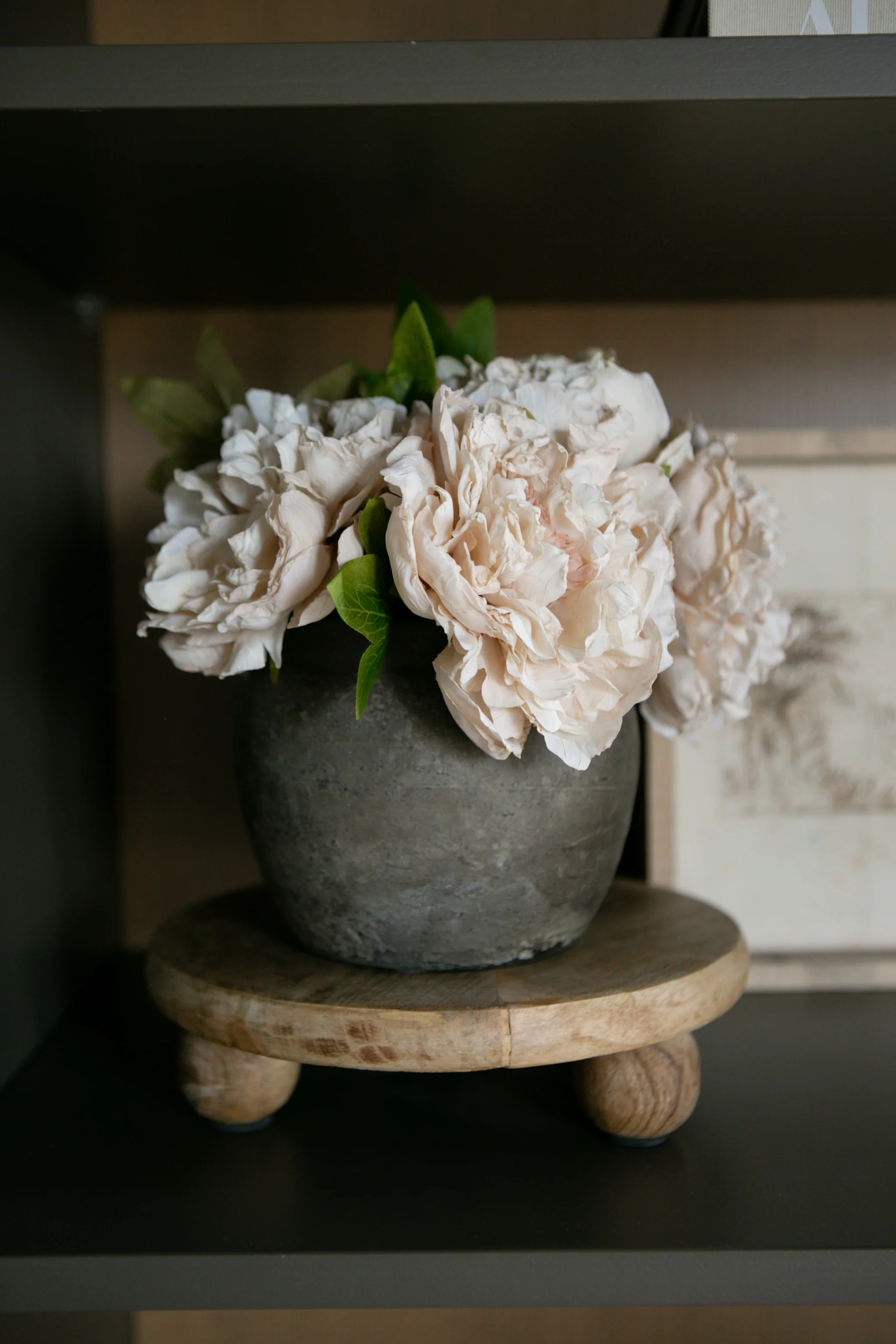 Dusted Cream Peony Stem | Elements by Remedy