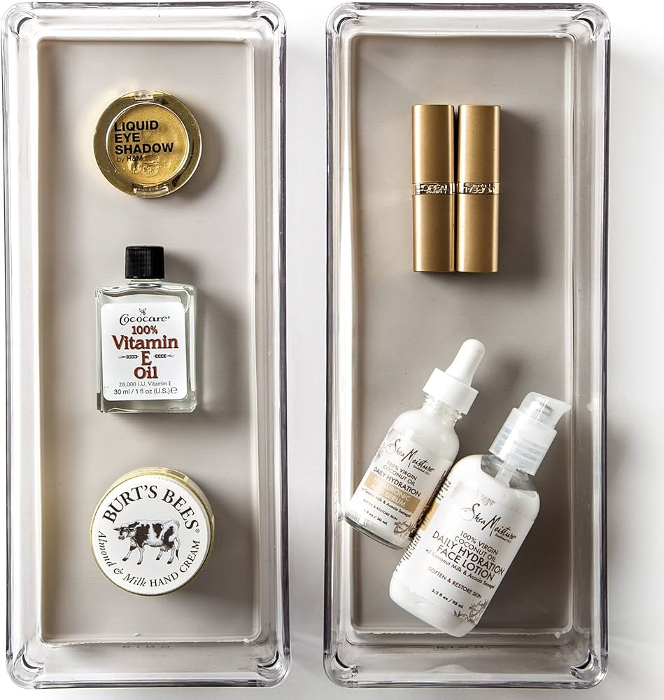 BINO | Oblong Plastic Drawer Organizer Bins, Light Grey- 2 Pack | THE ARTISAN+ | Multi-Use Organi... | Amazon (US)