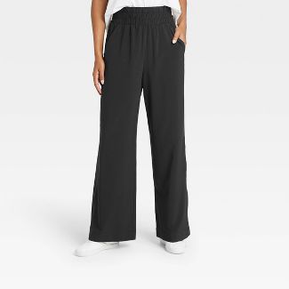 Women's Stretch Woven High-Rise Wide Leg Pants - All in Motion™ | Target