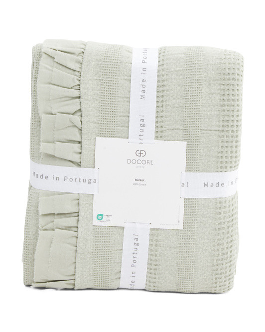 Made In Portugal Chunky Waffle Blanket | TJ Maxx