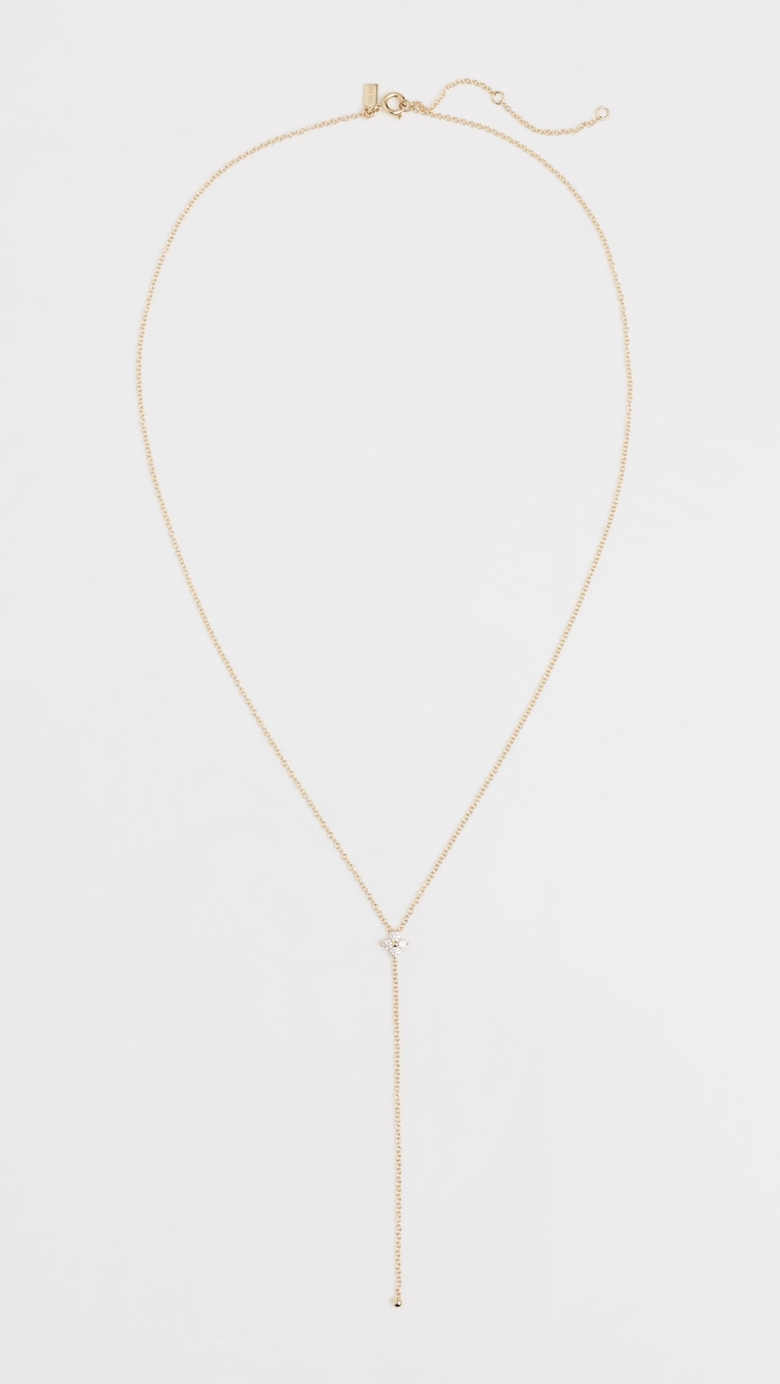 14k Diamond Fleur Lariat Necklace | Shopbop