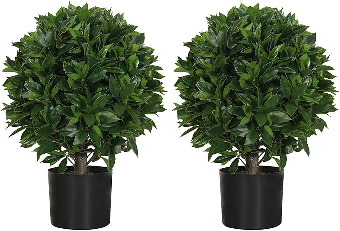 20" Outdoor Evergreens in Outdoor Artificial Shrub Potted Plant Plant for Indoor Porch of Home an... | Amazon (US)