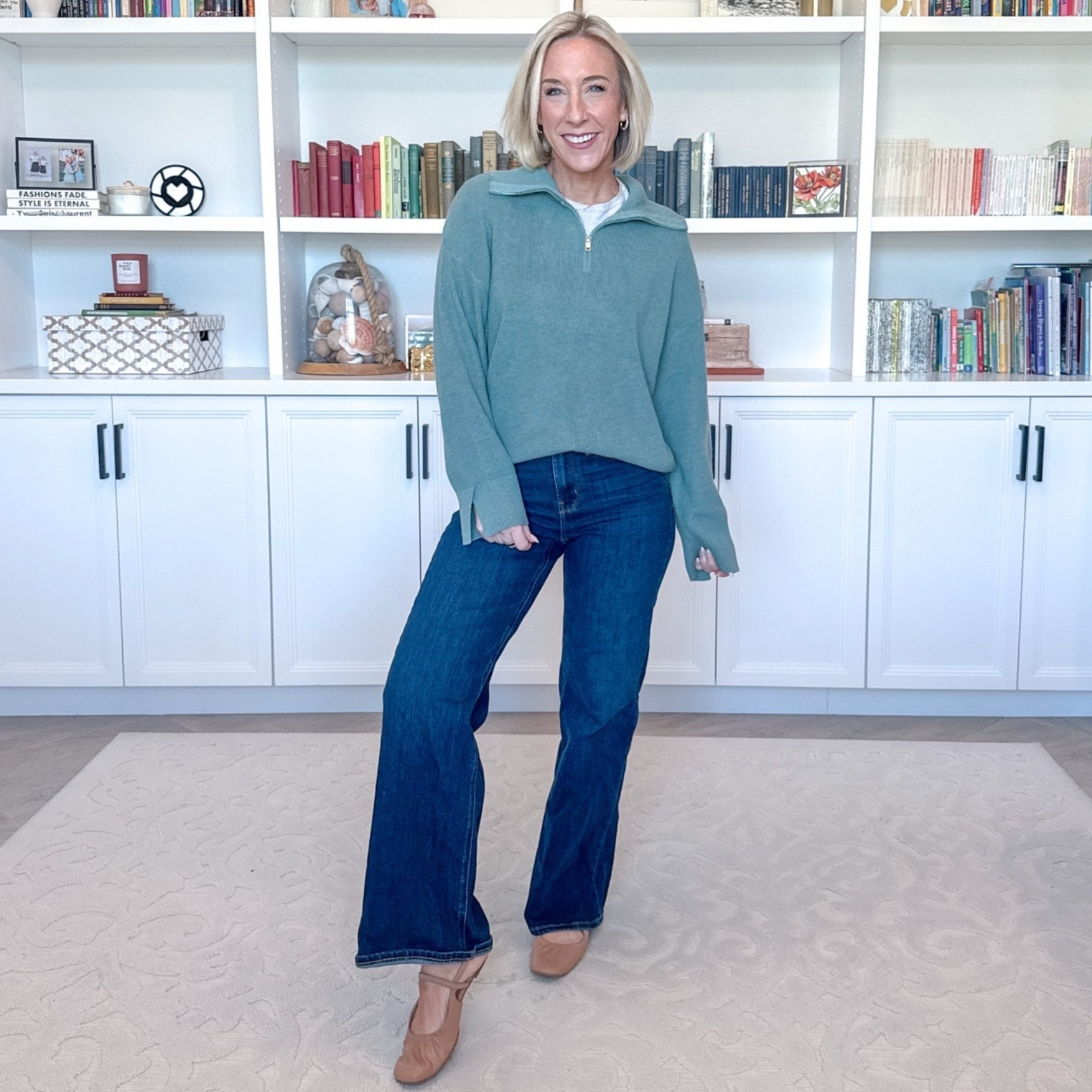 Amazon - unboxing spring sweaters * Quarter Zip Pullover Sweater - size small. 6 colors. Bella Stretch Wide Leg Jeans - Size: 25 - Inseam: 30. Color: Midnight Blue.

 

#LTKSeasonal #LTKOver40 #LTKWorkwear