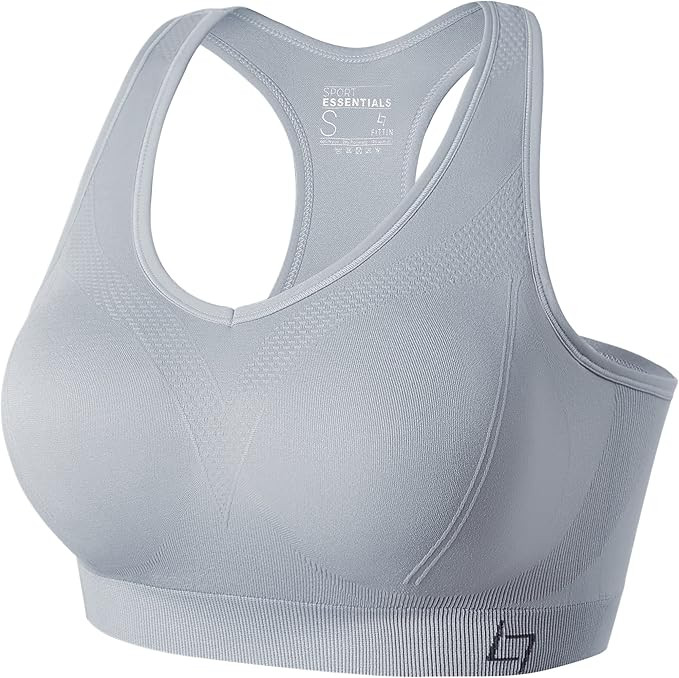 FITTIN Racerback Sports Bras for Women - Padded Seamless High Impact Support for Yoga Gym Workout... | Amazon (US)