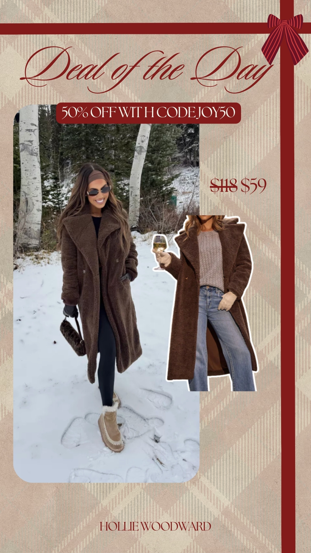 use code JOY50 for 50% off one item at vici today! have been living in this coat 🤎🧥

wearing a small! 

 #LTKHoliday #LTKSeasonal #LTKSaleAlert