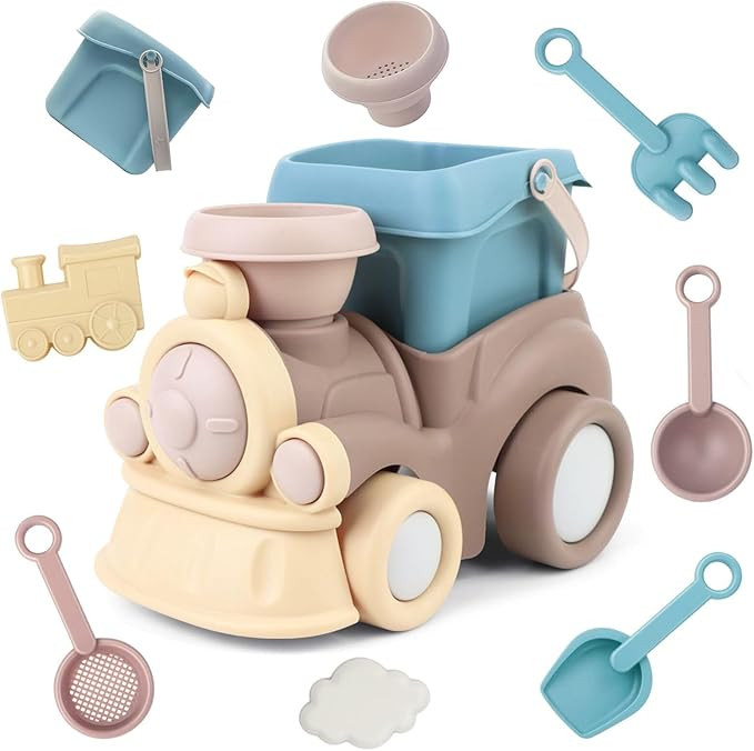 Beach Toys for Kids Ages 4-8, Toddler Snow Toy Set Includes Beach Truck, Bucket, Shovel, Rake, Sc... | Amazon (US)