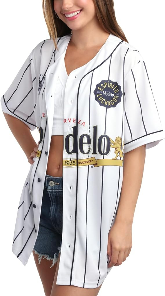 Modelo Women's Baseball Jersey - Novelty Fashion Especial Beer Shirt - Mexicano Camiseta de Beisb... | Amazon (US)