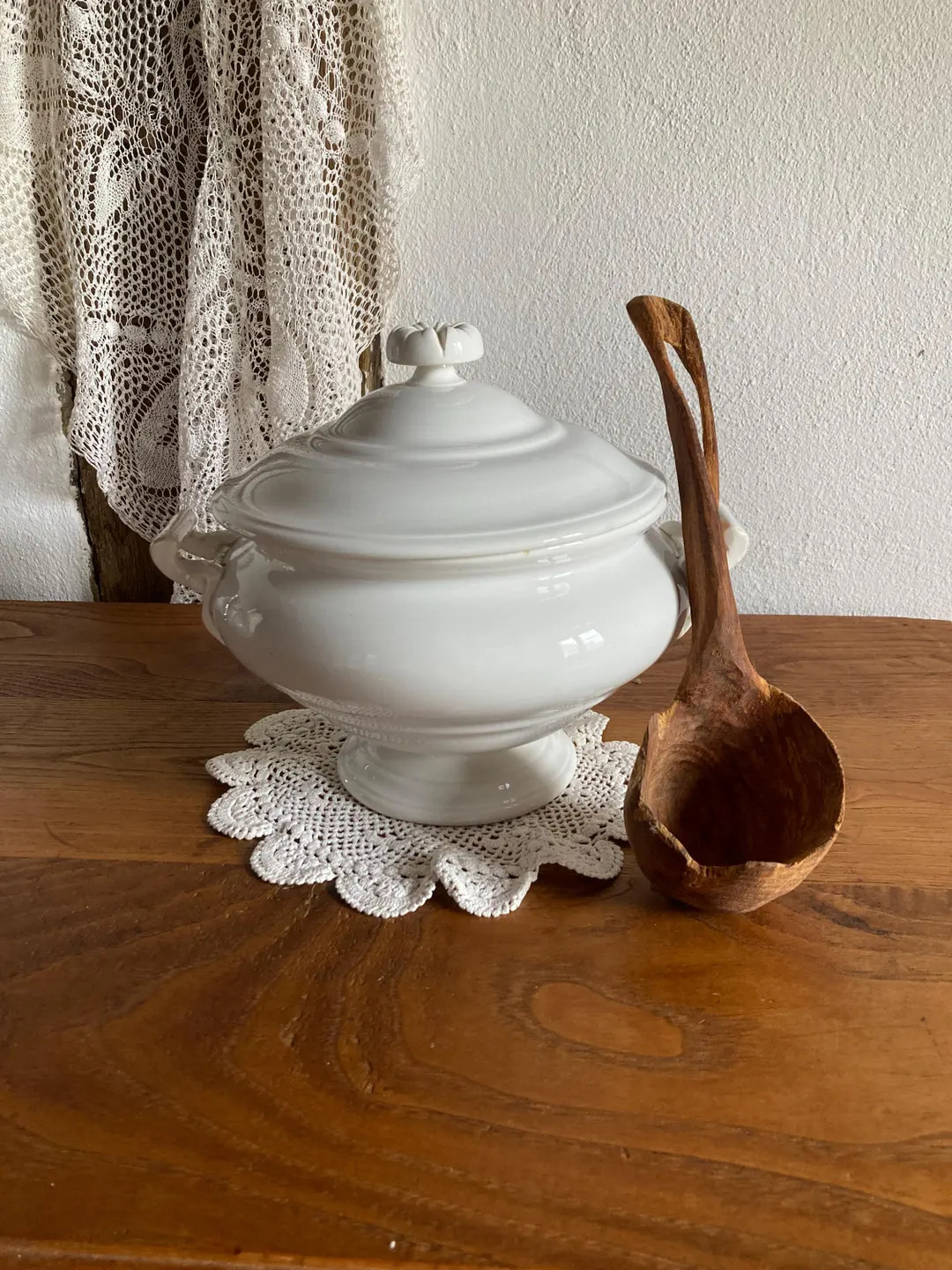 Antique Soup Tureen, White Soup Bowl Made of Iron Earth, Bowl With Lid, Stamped, Country House St... | Etsy (US)