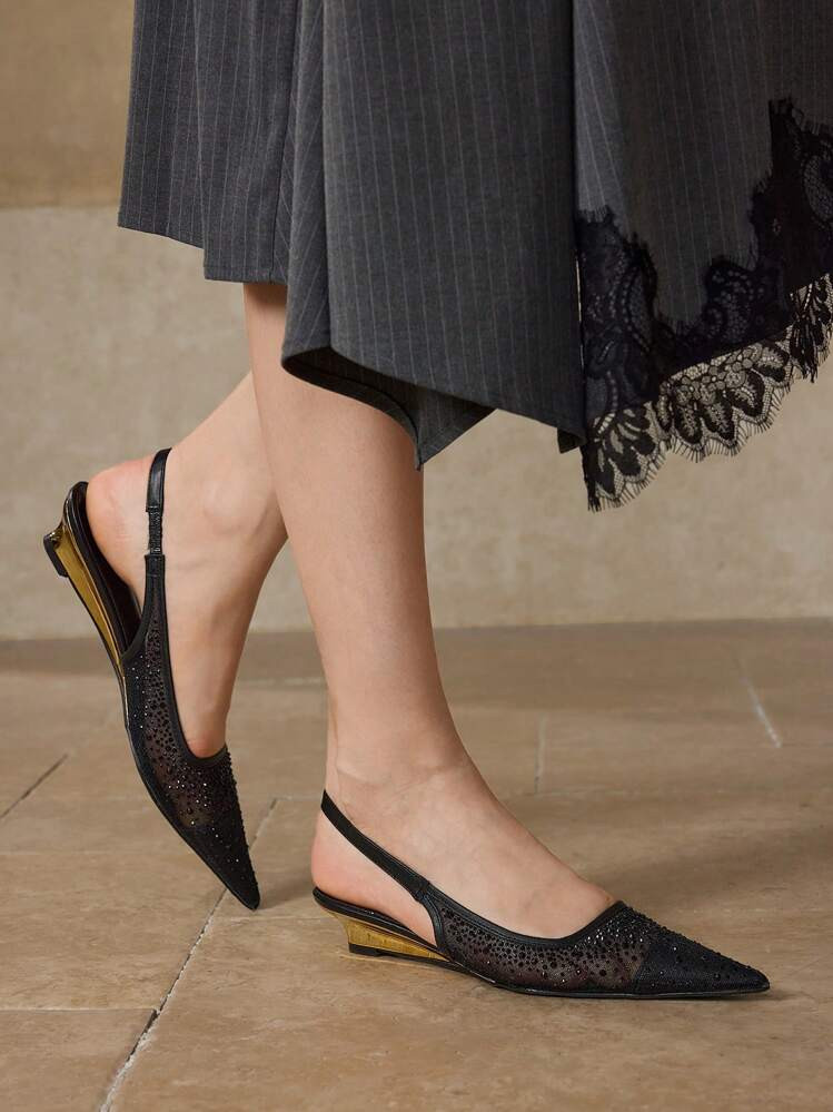 MOTF PREMIUM BOMBAS SLINGBACKS COM STRASS | SHEIN