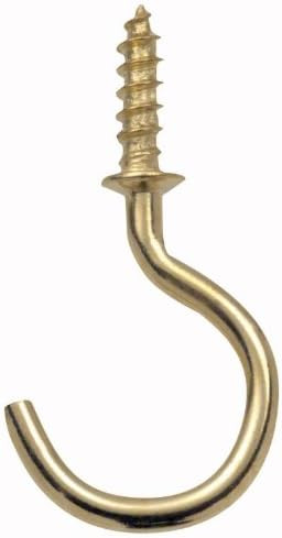 Amazon.com: Ook 50351 7/8" Brass Cup Hooks : Home & Kitchen | Amazon (US)