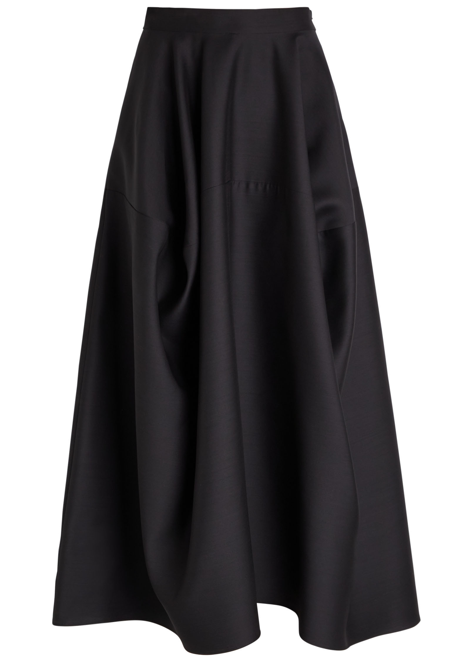 Emilia draped wool-blend midi skirt | Harvey Nichols