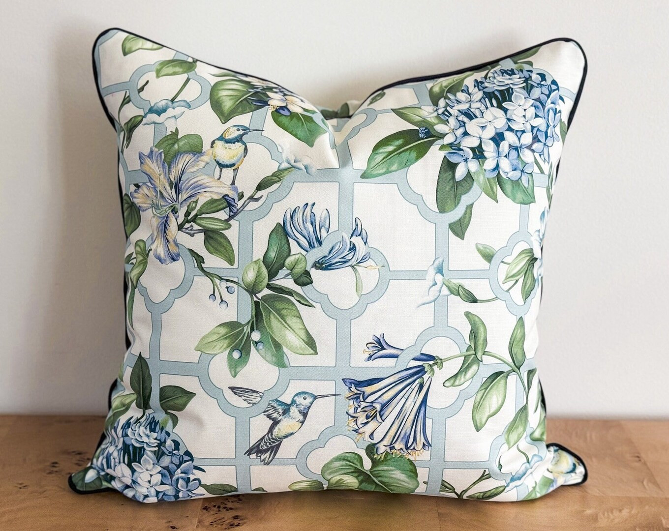 Treillage Serene Sky Floral Pillow Cover - Grandmillenial Decor | Etsy (US)