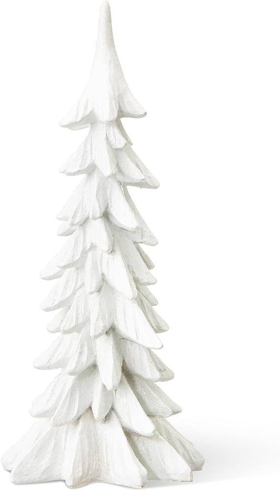 glitzhome Hand-Painted Resin Christmas Tree Tabletop Xmas Holiday Centerpiece Decoration, 14.75" ... | Amazon (US)
