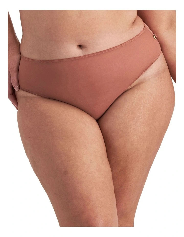 Because Hi Bikini Brief in Rose Ochre | Myer