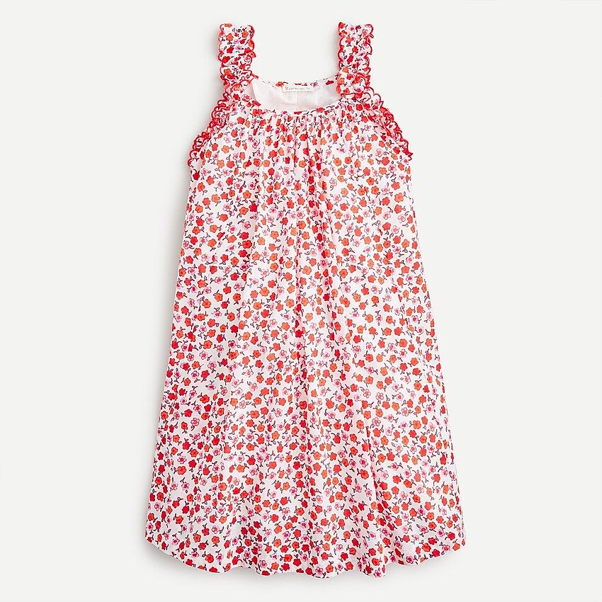 Girls' ruffle-trim summer floral dress | J.Crew US