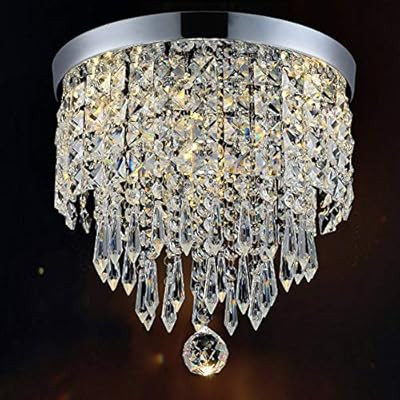 Hile Lighting KU300074 Modern Chandelier Crystal Ball Fixture Pendant Ceiling Lamp H10.43" X W8.6... | Amazon (US)
