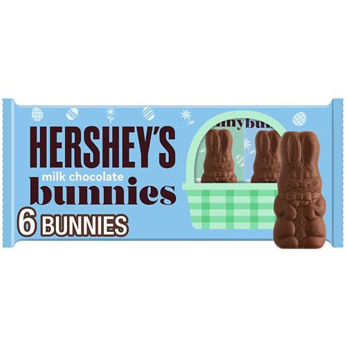 HERSHEY'S Milk Chocolate Bunnies, Easter Candy Packs, 1.2 oz (6 Count) | Amazon (US)
