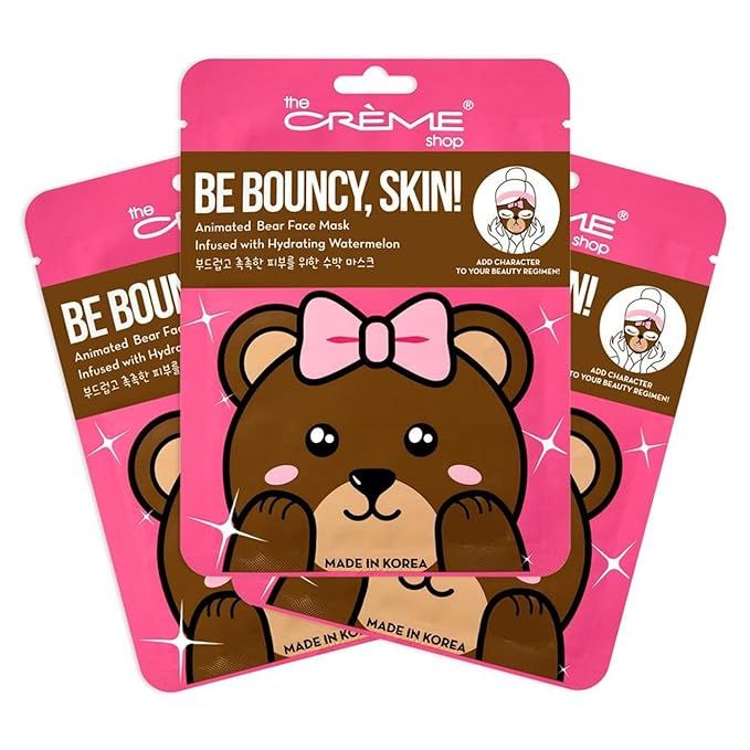 The Crème Shop Animated Miss Bear Face Mask, Hydrating Face Mask, Korean Skincare Mask with Wate... | Amazon (US)