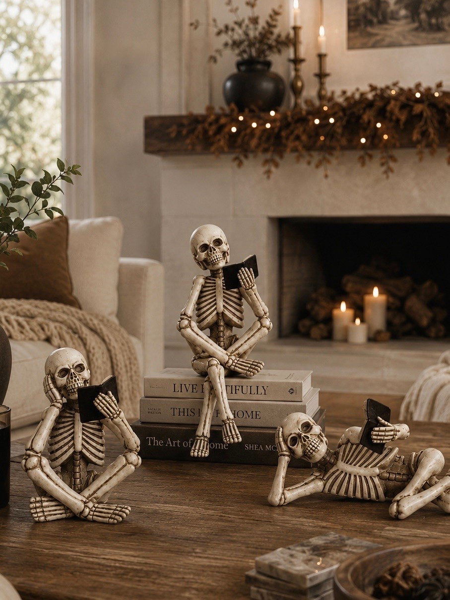 The Cutest Little Halloween Readers

These adorable skeleton bookworms are the perfect finishing touch for shelves, coffee tables, consoles, or stacked styling books. They add just the right amount of playful Halloween charm while still fitting beautifully into a warm, collected, modern organic home.

Follow @farmtotablecreations on Instagram for more home finds and styling inspiration.#HalloweenDecor #AmazonHome #ShelfStyling #HomeDecor

#LTKHome #LTKSeasonal #LTKSaleAlert #LTKHome
