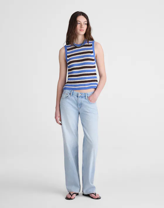Open-Stitch Sweater Tank in 100% Cotton | Madewell