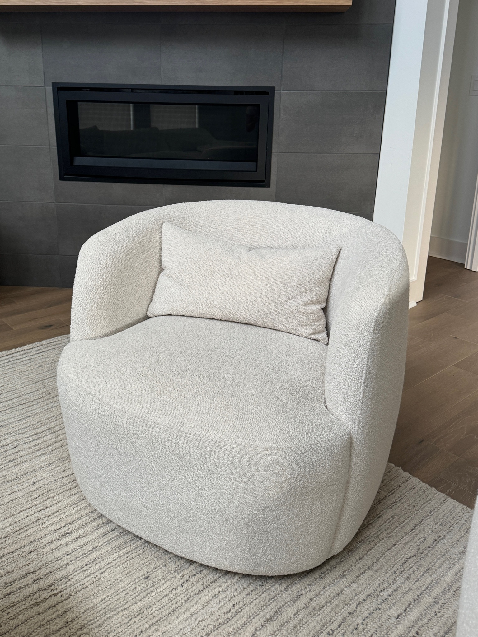 The best boucle swivel chair! 

#LTKHome