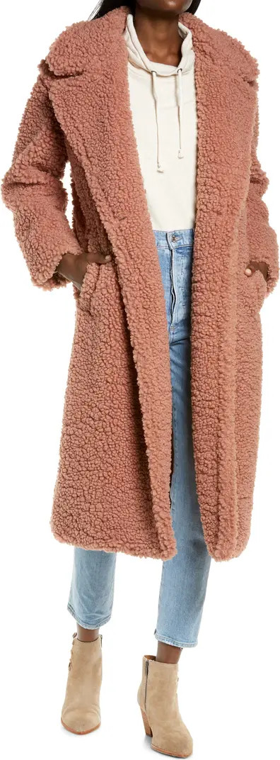 UGG® Gertrude Long Teddy Coat | Nordstrom | Nordstrom