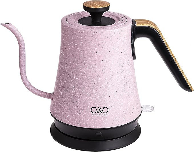 Cook with Color Electric Gooseneck Water Kettle, High Grade Stainless Steel, 1 Liter, Quick Boil ... | Amazon (US)