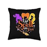 Funny I Put A Spell On You Witch Halloween Gift I Put A Spell Halloween Quote Witch Sisters Throw Pi | Amazon (US)