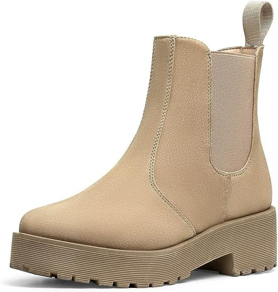 MUSSHOE Ankle Boots For Women Comfortable Women's Ankle Boots & Booties with Elastic | Amazon (US)