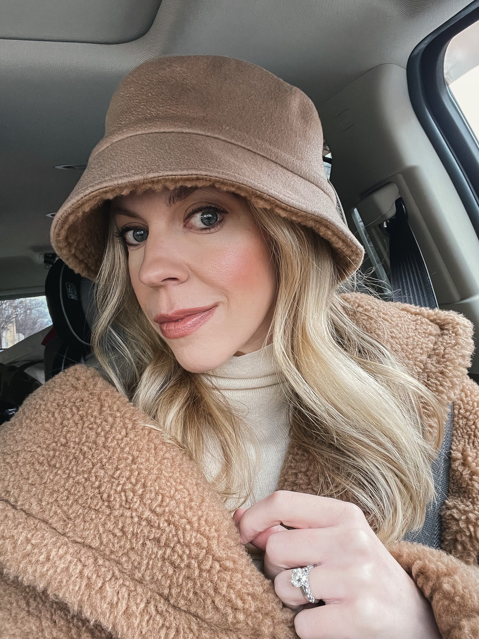 Max Mara bucket hat, furry bucket hat, Teddy coat 

#LTKFind #LTKstyletip