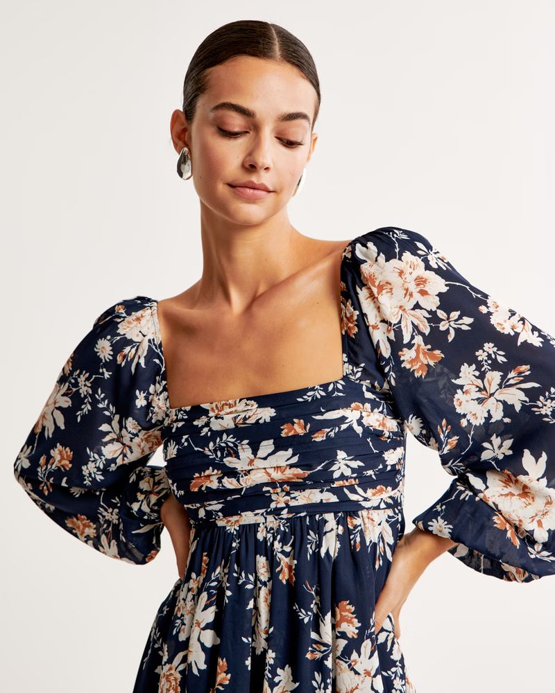 Emerson Balloon Sleeve Mini Dress | Abercrombie & Fitch (US)