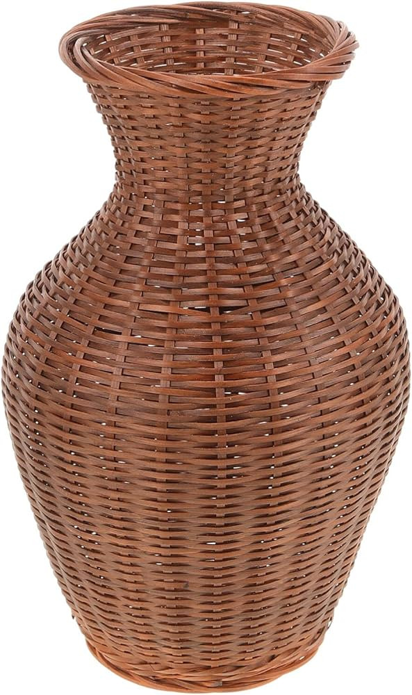 PRETYZOOM Rattan Woven Flower Vase Rustic Farmhouse Vase High Wicker Decorative Vases Boho Vase D... | Amazon (US)