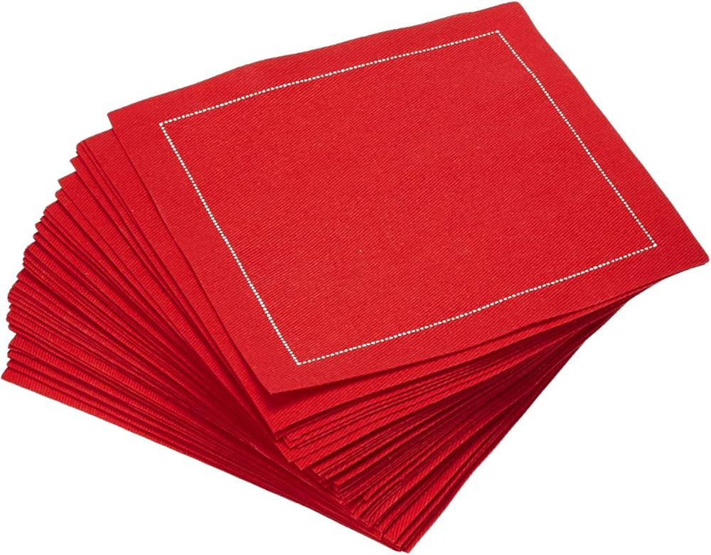 Five Star Napkins Luxury Cotton Cloth Cocktail Napkins - Bar Napkins, Party Napkins, Beverage Nap... | Amazon (US)