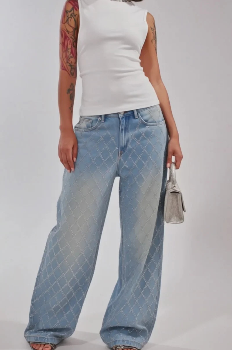 SHINE BRIGHT RHINESTONE DENIM | AKIRA