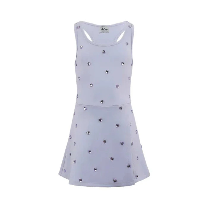 Lola and the Boys Lavender Heart Scuba Tennis Dress | JoJo Mommy