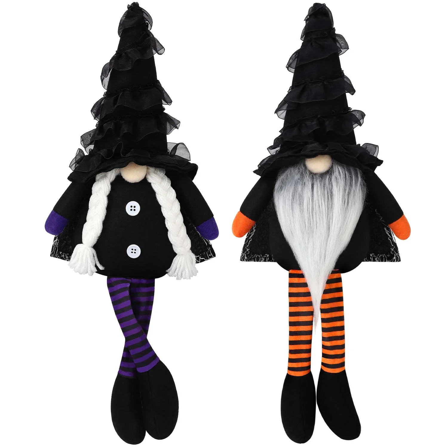 Ayieyill Halloween Gnomes Plush Decor, 2 Pack Handmade Tomte Swedish Gnome Decorations Ornaments,... | Walmart (US)