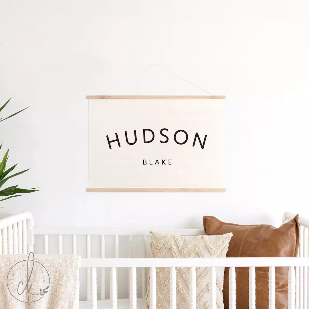 Personalized baby 2024 wall hangings