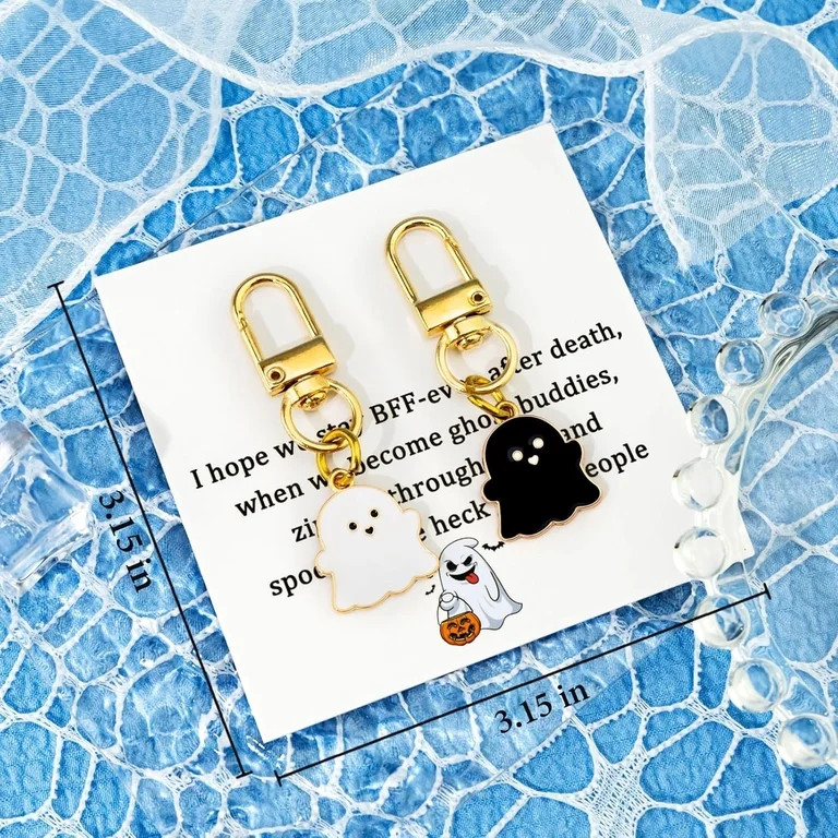 DESIGNICE Cute Ghost Keychain for Women and Teens,Funny Halloween Keychain Gift for Friends and B... | Walmart (US)