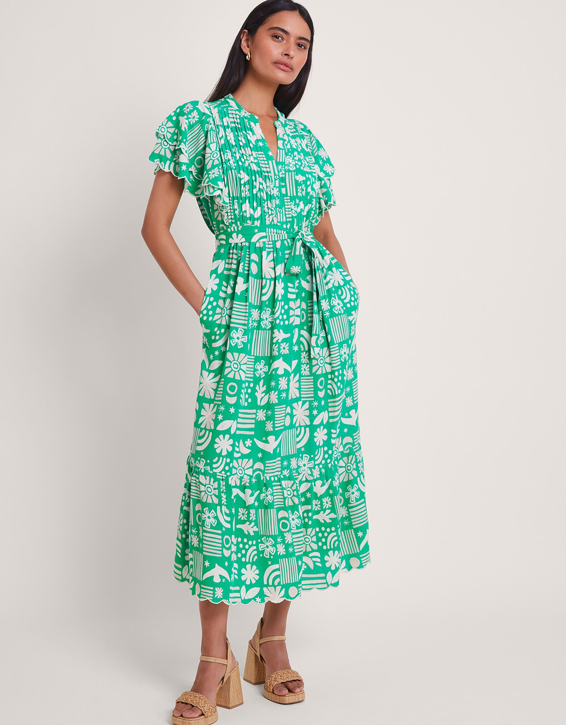 Dario Print Dress Green | Monsoon (UK)