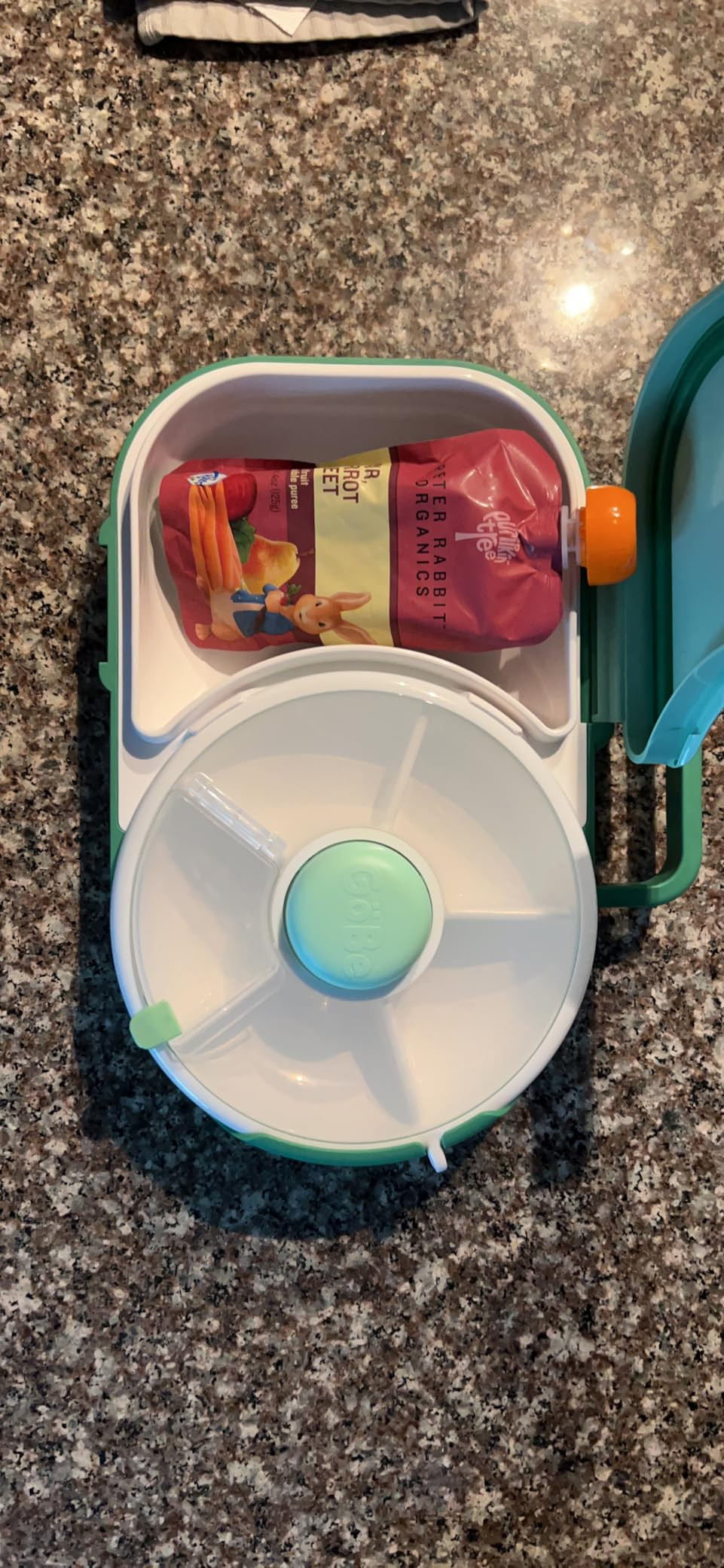 GoBe Kids Lunchbox with Small Snack Spinner Flip - Bundle with Hand Strap & Sticker Sheet, 2-in-1... | Amazon (US)