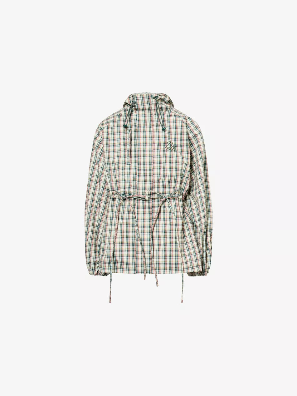 Liu Check-Pattern Woven Raincoat | Selfridges