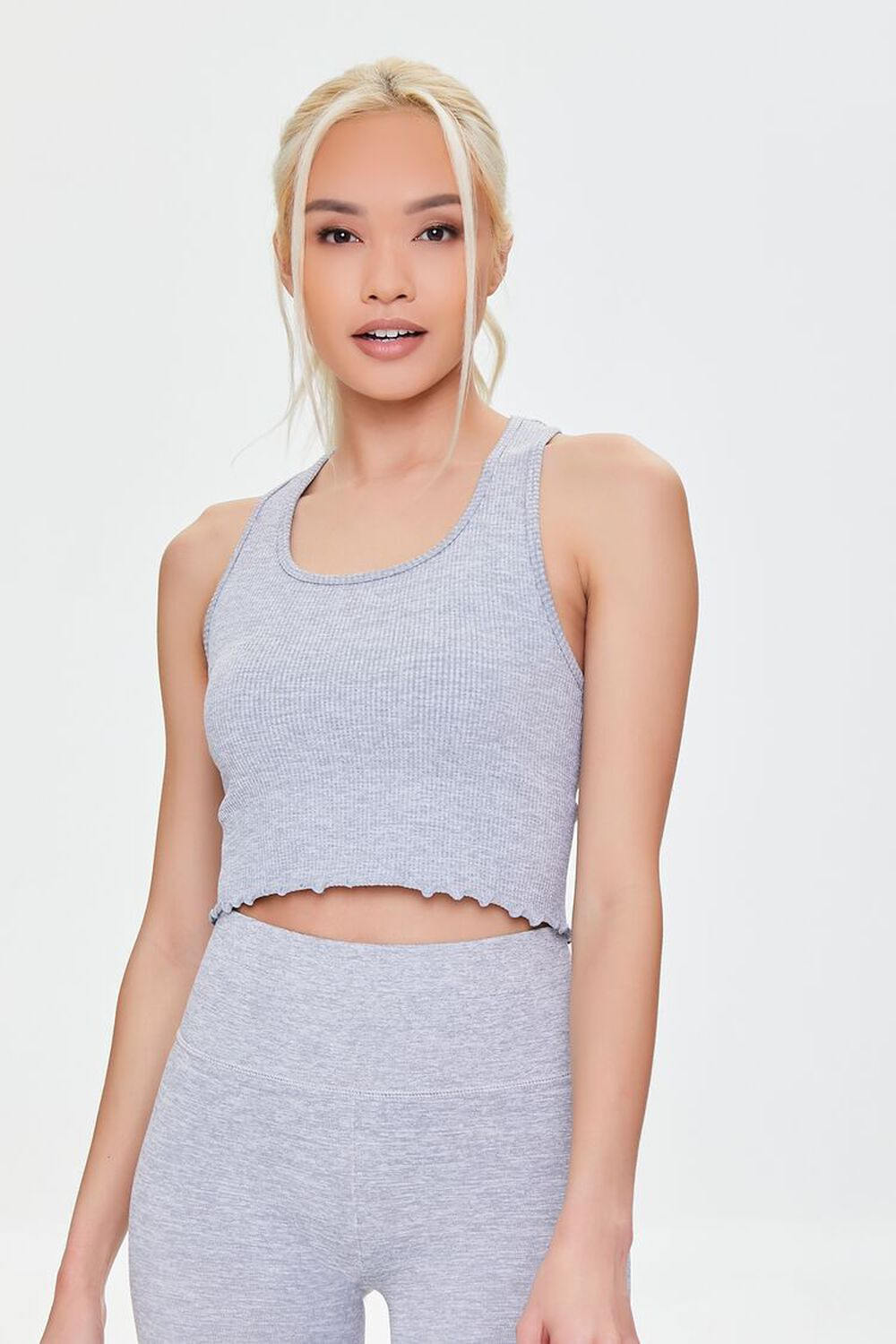 Active Seamless Lettuce-Edge Crop Top | Forever 21 (US)