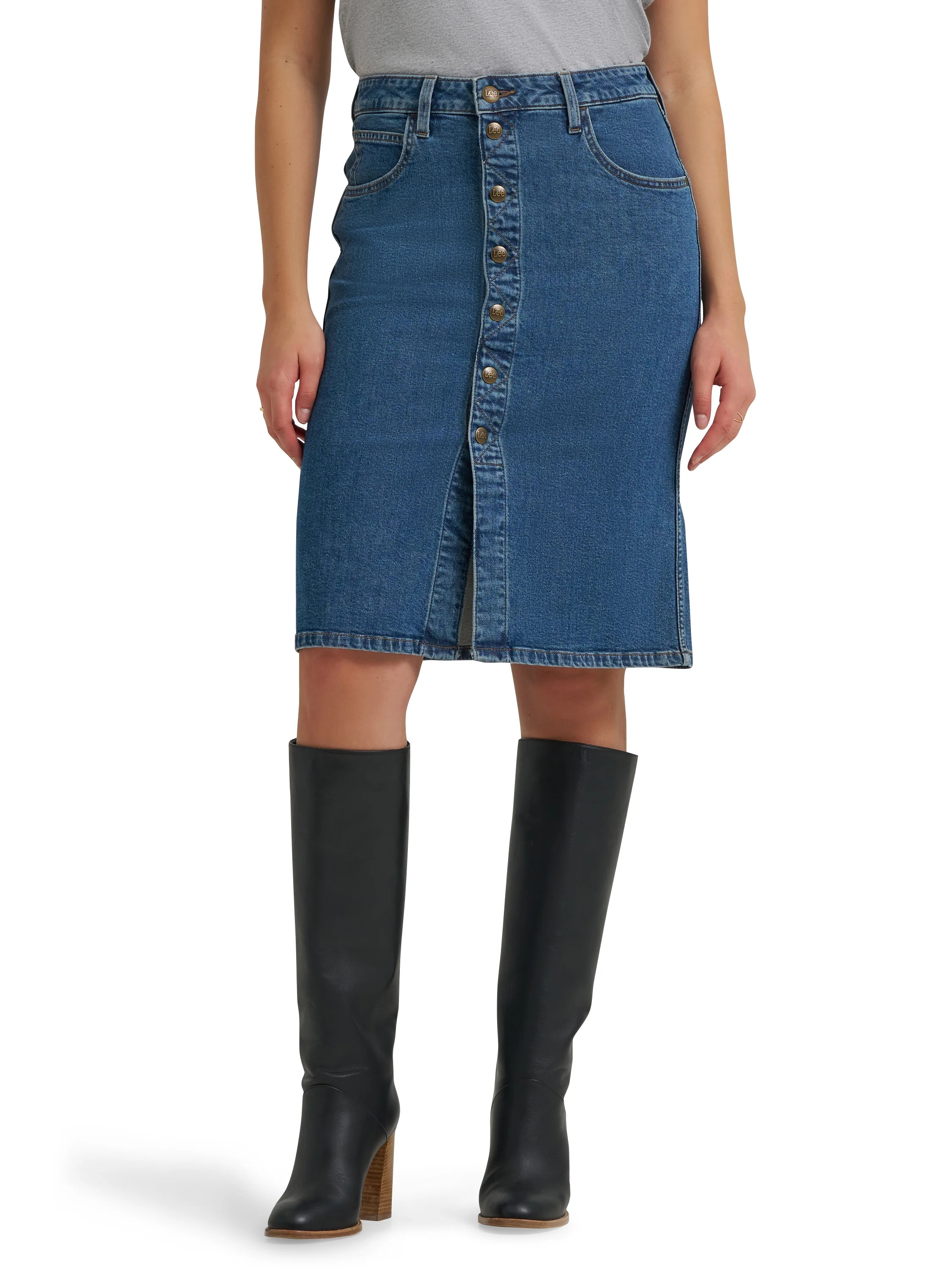 Lee® Women's Heritage Denim Skirt, Sizes 2-18 | Walmart (US)