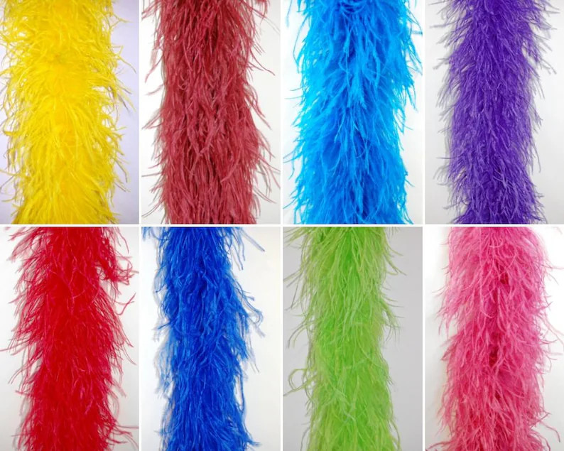 4 PLY Ostrich Feather Boa 2 yards Long Very Thick Over 50 Colors for Halloween Costume Bacheloret... | Etsy (Global)