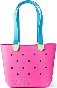 Simple Modern Beach Bag Rubber Tote | Waterproof Medium Tote Bag with Zipper Pocket for Beach, Po... | Amazon (US)