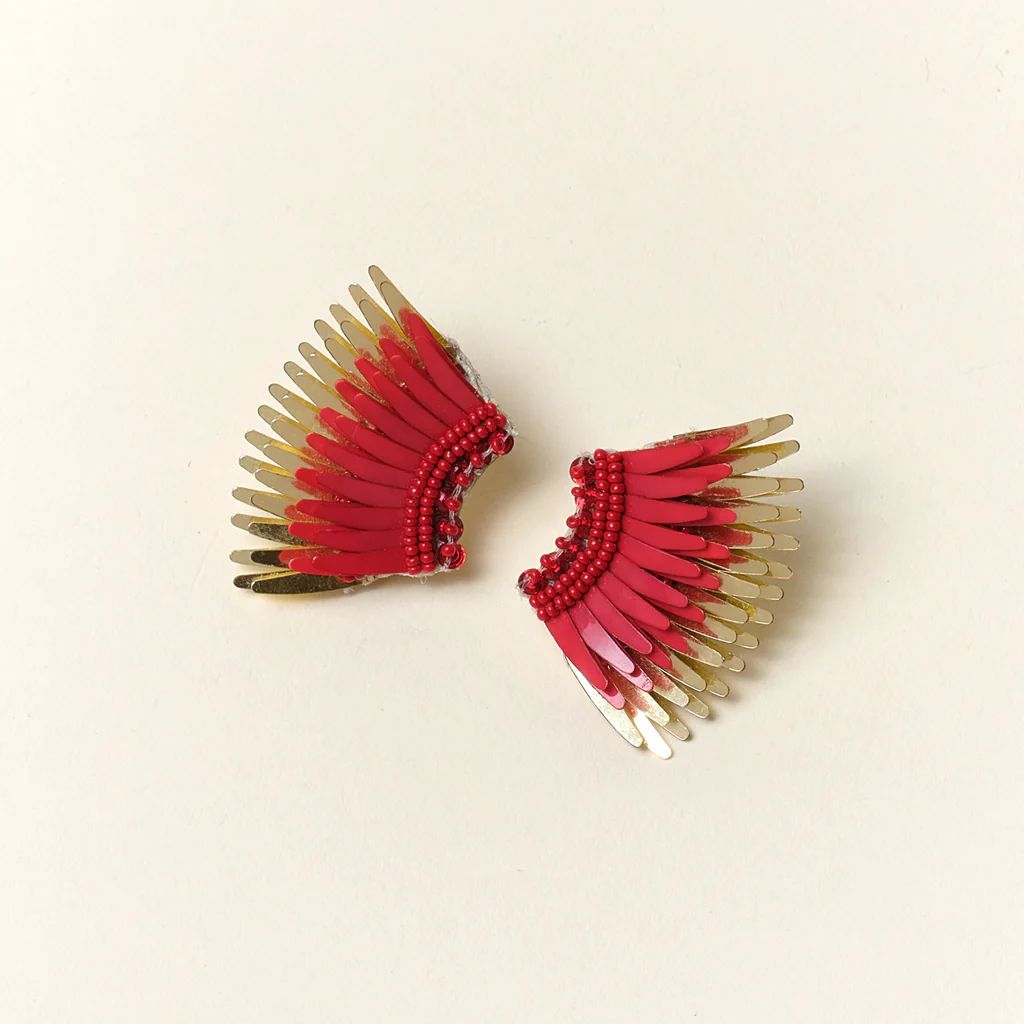 Mini Madeline Earrings Crimson Gold | Mignonne Gavigan