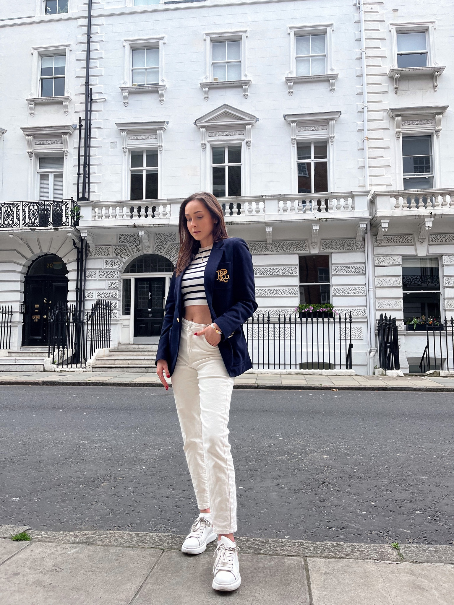 #ralphlauren #blazer #stripedtop #zara #nudepants #strafivarius #alexandermcqueen #shoes 

#LTKFind #LTKshoecrush #LTKstyletip