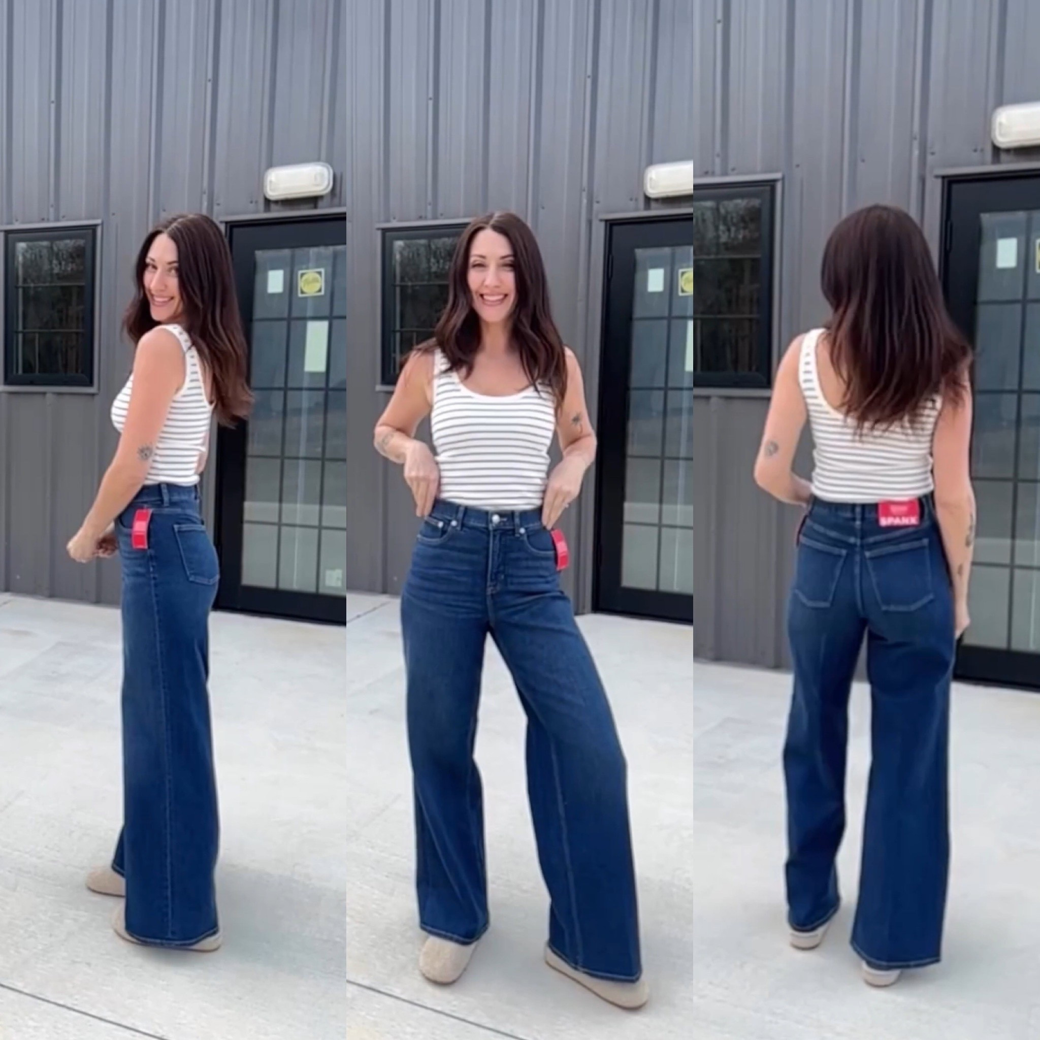 Dark wash spanx jeans! They offer a very comfortable stretch and feel so nice on. I did the small in regular length, and they have additional length options  

 #LTKootd #LTKSeasonal #LTKTall